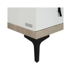 Interbaby Ledikant 60 x 120 - Commode 3 Laden - Hanglegkast 2-Deurs Strips Wit