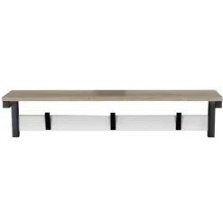 Interbaby Ledikant 60 x 120 - Commode 3 Laden - Hanglegkast 2-Deurs Strips Wit