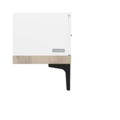 Interbaby Ledikant 60 x 120 - Commode 3 Laden - Hanglegkast 2-Deurs Strips Wit