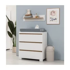 Interbaby Ledikant 60 x 120 - Commode 3 Laden Valencia - Hanglegkast 2 Deuren Valencia