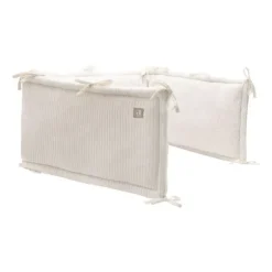 Jollein Boxbumper - Cloudy Rib - 180x30 cm - Milky Coffe