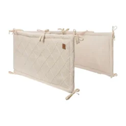 Jollein Check Knit Boxbumper - 180 x 30 cm - Oatmeal