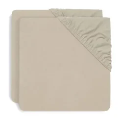 Jollein Hoeslaken Boxmatras - 2 Pack - 75 x 95 cm - Jersey - Nougat