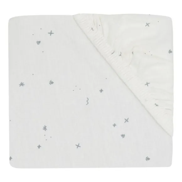 Jollein Hoeslaken Jersey Twinkling Sea Green 70/75 x 140/150 cm