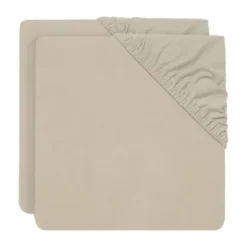 Jollein Hoeslaken Jersey Nougat 60 x 120 cm 2 Pack