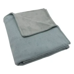 Jollein Ledikantdeken Cosy Knit Ivory / Velvet 100 x 150 cm