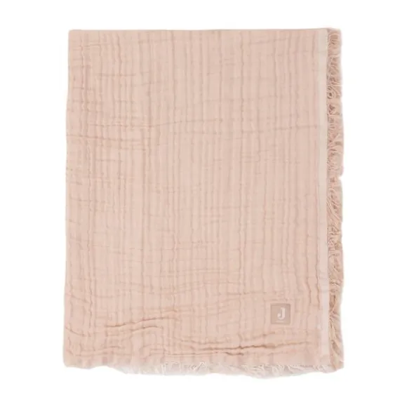Jollein Ledikantdeken Fringe Moonstone / Ivory GOTS 120 x 120 cm