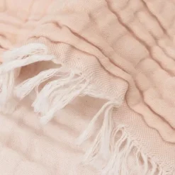 Jollein Ledikantdeken Fringe Moonstone / Ivory GOTS 120 x 120 cm
