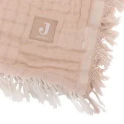 Jollein Ledikantdeken Fringe Moonstone / Ivory GOTS 120 x 120 cm