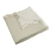 Jollein Ledikantdeken Fringe Olive Green / Ivory GOTS 120 x 120 cm