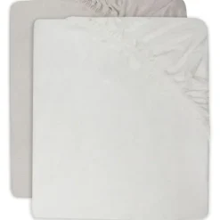 Jollein Ledikanthoeslaken Jersey 60 x 120 cm Ivory/Nougat 2-pack