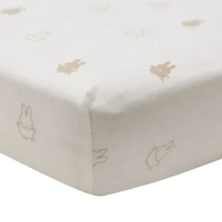 Jollein Ledikanthoeslaken Jersey Happy Miffy Nougat 60 x 120 cm