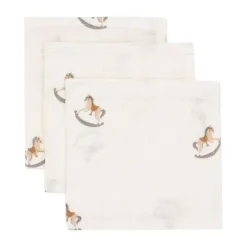 Jollein Nostalgic Ride Monddoekje - 3 Pack - 31 x 31 cm - Hydrofiel