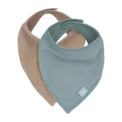 Jollein Slab Bandana Hydrofiel - Sea Green / Biscuit - 2 Stuks