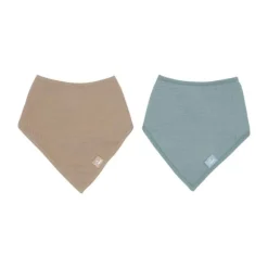 Jollein Slab Bandana Hydrofiel - Sea Green / Biscuit - 2 Stuks