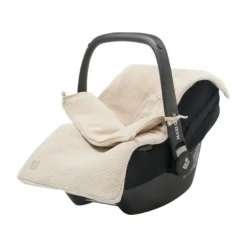 Jollein Voetenzak Autostoel Groep 0+ 3/5 Punts Basic Knit Nougat