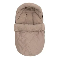 Jollein Voetenzak Groep 0+ 3/5 punts gordel - Embossed - Milky Coffee