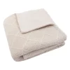 Jollein Wiegdeken Check Knit Oatmeal / Teddy Fleece 75 x 100 cm