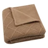 Jollein Wiegdeken Check Knit Biscuit / Teddy Fleece 75 x 100 cm