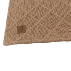 Jollein Wiegdeken Check Knit Biscuit / Teddy Fleece 75 x 100 cm