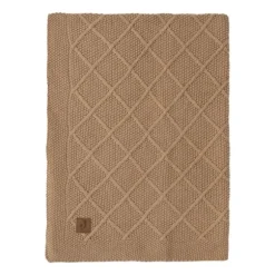 Jollein Wiegdeken Check Knit Oatmeal 75 x 100 cm