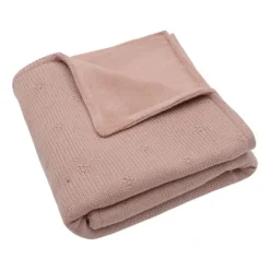 Jollein Wiegdeken Cosy Knit Wild Rose / Velvet 75 x 100 cm