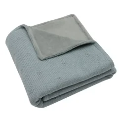 Jollein Wiegdeken Cosy Knit Sea Green / Velvet 75 x 100 cm