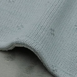 Jollein Wiegdeken Cosy Knit Sea Green / Velvet 75 x 100 cm