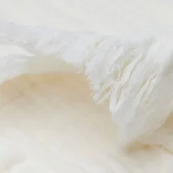 Jollein Wiegdeken Muslin Fringe Ivory 75 x 100 cm