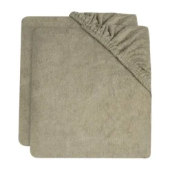 Jollein Wieghoeslaken Jersey Olive Green 40/50 x 80/90 cm 2-Pack
