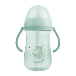 Kikkaboo Dino Wereld Beker Met Siliconen Rietje - 300ml - Blauw