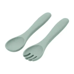 Kikkaboo Vork En Lepel - Platina Siliconen - Zand