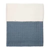 Koeka Amsterdam Wafel Wiegdeken - Maat 100 x 75 - Cotton Fleece - Bluestone