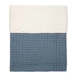 Koeka Amsterdam Wafel Wiegdeken - Maat 100 x 75 - Cotton Fleece - Bluestone