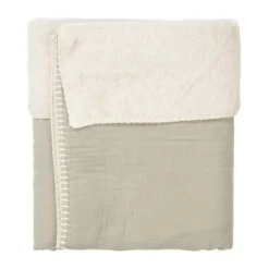 Koeka Ledikantdeken Teddy Faro Sage 100 x 150 cm