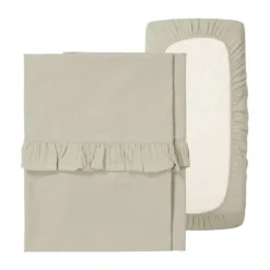 Koeka Wieglaken En Hoeslaken Set Ruffle Faro Sage