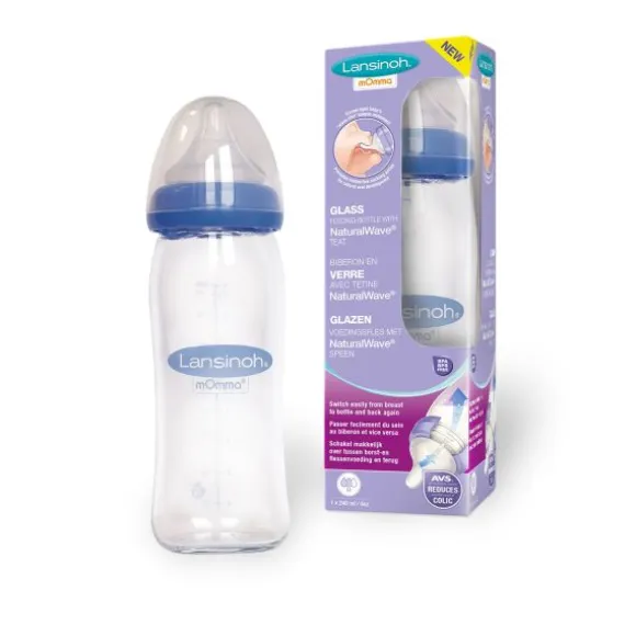 Lansinoh Fles Glas Natural Wave 240ml