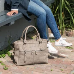 Little Company Diaperbag Monaco Braided Taupe