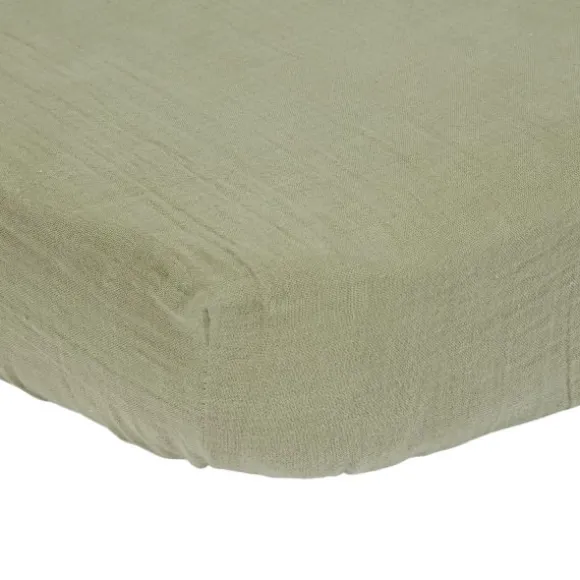 Little Dutch Hoeslaken Hydrofiel Wieg 40 x 80 Olive