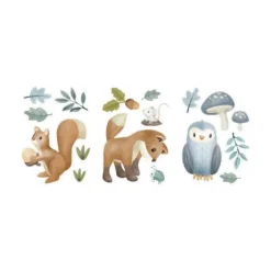 Little Dutch Muurstickers - Forest Friends - 3 Vellen