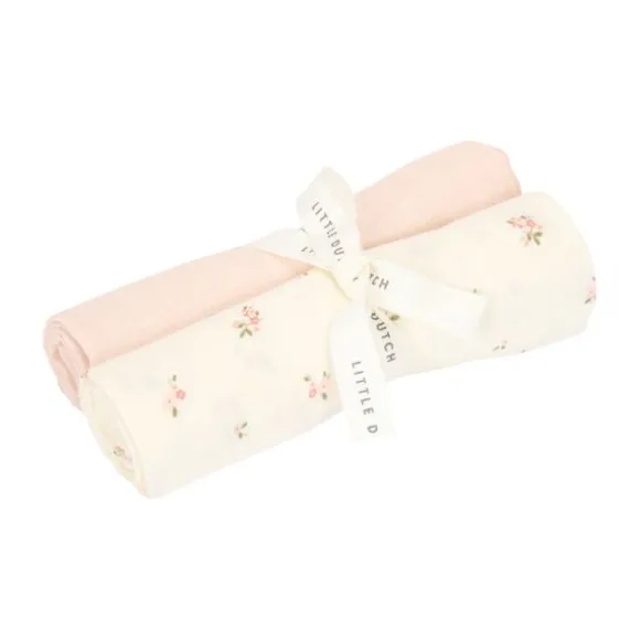 Little Dutch Swaddle Doeken Hydrofiel Fairy Blossom & Blossom 70 x 70 cm (Set van 2)