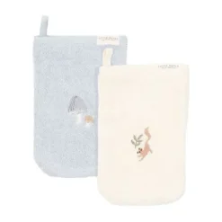 Little Dutch Washandjes Geborduurd Forest Friends (Set van 2)
