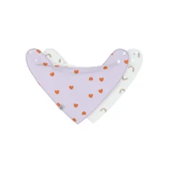 Lässig Bandana Happy Rascals Heart Lavender 2-Pack