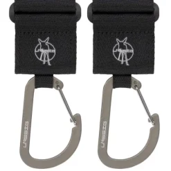 Lässig Stroller Hooks Met Karabijnhaak Black 2-Pack