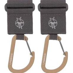 Lässig Stroller Hooks Met Karabijnhaak Antrhraciet 2-Pack