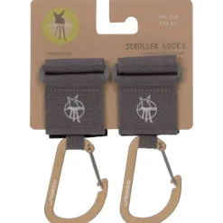 Lässig Stroller Hooks Met Karabijnhaak Antrhraciet 2-Pack