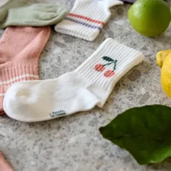 Lässig Tennis Socks GOTS - 3-pack - Cherry - Maat 19-22