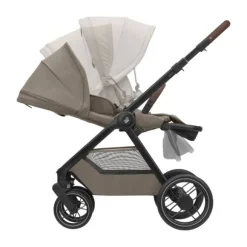 Maxi-Cosi Kinderwagen - Oxford Plus - Twillic Graphite (Dark Frame + Brown Leather)