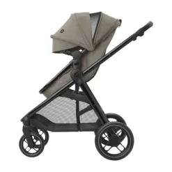 Maxi-Cosi Zelia3 Luxe Twillic Truffle (Black glossy frame & Black Leather)