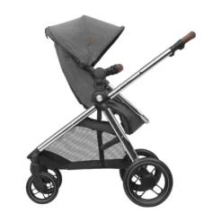 Maxi-Cosi Zelia3 Luxe Twillic Truffle (Black glossy frame & Black Leather)